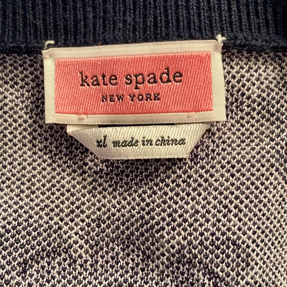 kate spade Lavender and Navy Floral Crewneck Sweater - Picture 9 of 9
